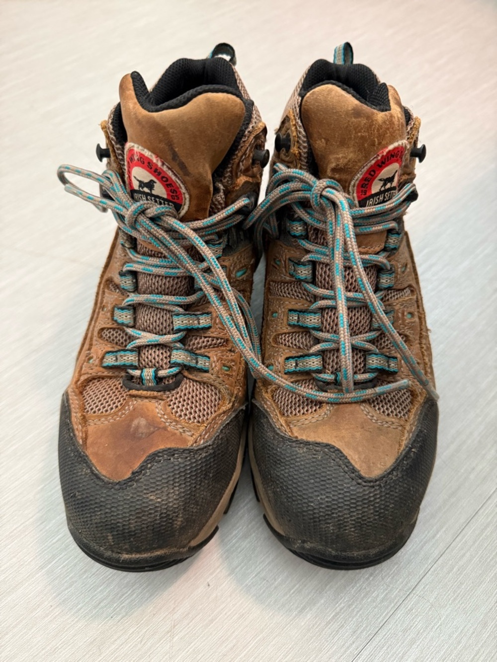 Irish Setter Brown and Teal Women's Hiking Boots waterproof leather